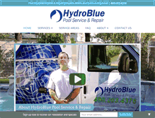 Tablet Screenshot of hydrobluepools.com